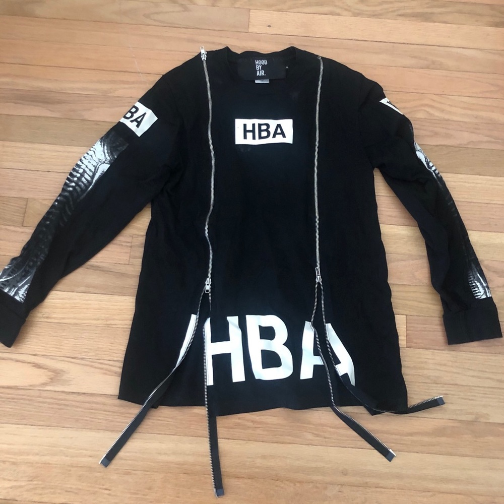 HOOD BY AIR - long sleeve zipper shirt